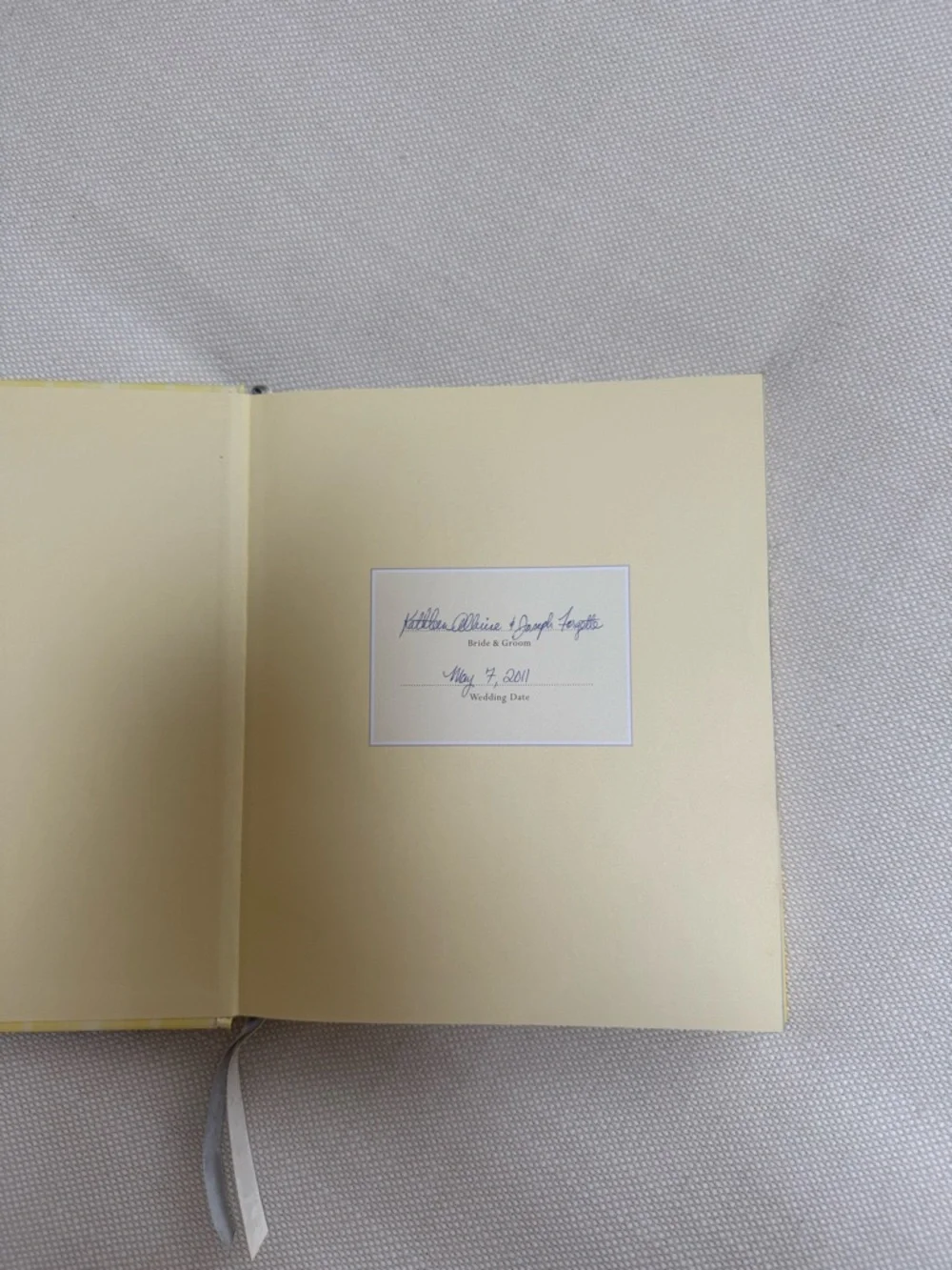 Williams-Sonoma Bride & Groom Cookbook - Yellow Cover with Photo Jacket